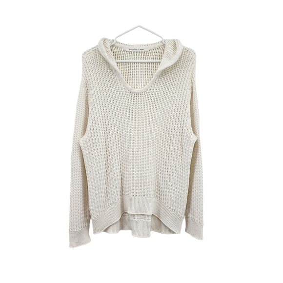 Athleta Women's Amity Cotton Blend Mesh Knit Hoodie - L - Picture 2 of 8